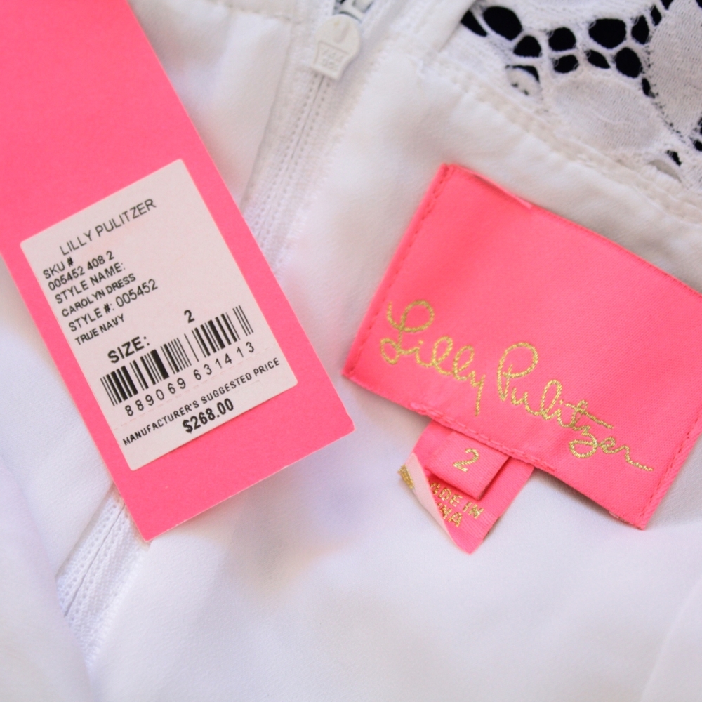 Lilly Pulitzer NWT Carolyn Dress True Navy Sleeveless Mini Dress 2 NWT - Picture 16 of 16